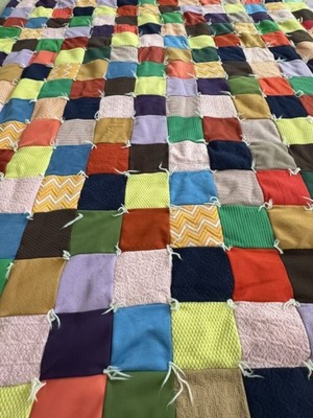 Handmade Vintage Quilt  Colorful Cottage Core Twin/ Daybed/Throw size 84” x55”